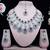 Purple rhodium premium designer american diamond and stone work necklace set
