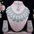 White rhodium premium designer american diamond and stone work necklace set