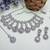 White rhodium premium designer american diamond and stone work necklace set