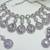 White rhodium premium designer american diamond and stone work necklace set