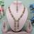 Gold yellow gold premium designer american diamond and stone work necklace set