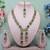 Green yellow gold premium designer american diamond and stone work necklace set