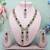 Green yellow gold premium designer american diamond and stone work necklace set