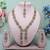 Purple yellow gold premium designer american diamond and stone work necklace set