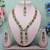 Green yellow gold premium designer american diamond and stone work necklace set