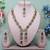 Blue yellow gold premium designer american diamond and stone work necklace set