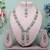 White yellow gold premium designer american diamond and stone work necklace set