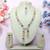 Green rose gold premium designer american diamond and stone work necklace set