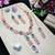 Green rose gold premium designer american diamond and stone work necklace set