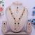 Green rose gold premium designer american diamond and stone work necklace set