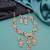 Green rose gold premium designer american diamond and stone work necklace set