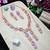 Purple rose gold premium designer american diamond and stone work necklace set