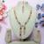 Green rose gold premium designer american diamond and stone work necklace set