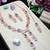 Green rose gold premium designer american diamond and stone work necklace set