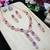 Blue rose gold premium designer american diamond and stone work necklace set