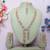 Pink rose gold premium designer american diamond and stone work necklace set