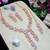 Pink rose gold premium designer american diamond and stone work necklace set