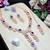 Blue rose gold premium designer american diamond and stone work necklace set