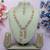 White rose gold premium designer american diamond and stone work necklace set