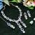 Blue rhodium premium designer american diamond and stone work necklace set