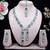 Green rhodium premium designer american diamond and stone work necklace set