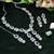 Green rhodium premium designer american diamond and stone work necklace set