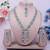 Purple rhodium premium designer american diamond and stone work necklace set