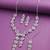 Purple rhodium premium designer american diamond and stone work necklace set