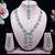 White rhodium premium designer american diamond and stone work necklace set