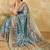 Grey zari work with color full border cotton silk saree with blouse