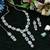 White rhodium premium designer american diamond and stone work necklace set