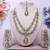 Gold yellow gold premium designer american diamond and stone work necklace set