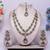 Purple yellow gold premium designer american diamond and stone work necklace set