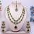 Green yellow gold premium designer american diamond and stone work necklace set