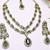 Green yellow gold premium designer american diamond and stone work necklace set