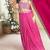 magenta sequins silk blend indo western - free size