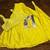 yellow sequins silk blend indo western - free size