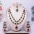 Purple yellow gold premium designer american diamond and stone work necklace set