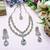White yellow gold premium designer american diamond and stone work necklace set
