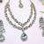 White yellow gold premium designer american diamond and stone work necklace set