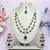 Blue rose gold premium designer american diamond and stone work necklace set
