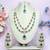 Green rose gold premium designer american diamond and stone work necklace set