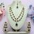 Green rose gold premium designer american diamond and stone work necklace set
