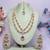 Purple rose gold premium designer american diamond and stone work necklace set