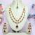 Green rose gold premium designer american diamond and stone work necklace set