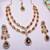 Green rose gold premium designer american diamond and stone work necklace set