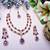Blue rose gold premium designer american diamond and stone work necklace set