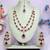 Purple rose gold premium designer american diamond and stone work necklace set