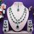 Green rhodium premium designer american diamond and stone work necklace set