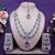 Purple rhodium premium designer american diamond and stone work necklace set
